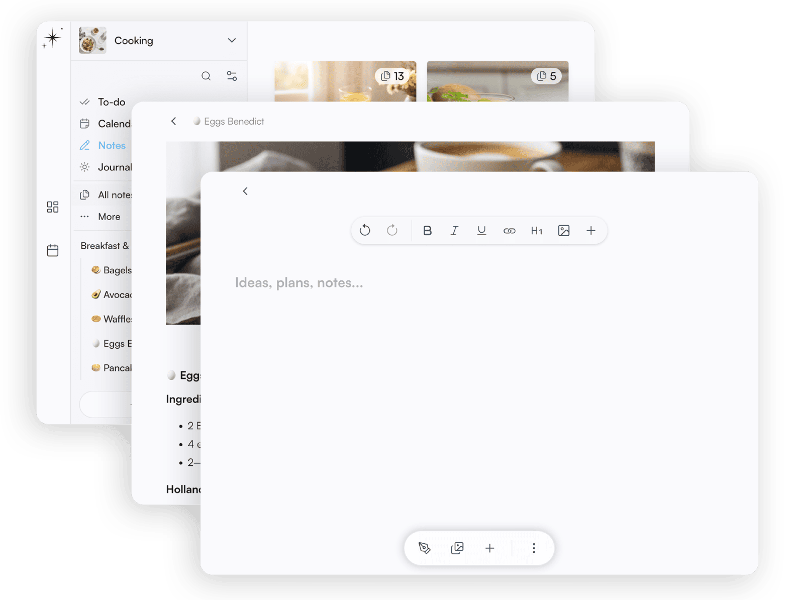 Notes view